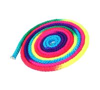 Drfeify Gymnastics Rope, 2.8m Rhythmic Gymnastics Rope Solid Competition Arts Nylon Rainbow Color Training Jumps Rope