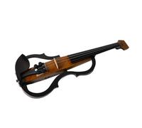 Drfeify Headless Electric Violin Carbon Fiber Body Silent Electric Fiddle with ABS Edge DV 10B Pickup for Practice and Performance Players with Headphones Amp and MP3 Input (Light Colored Wood Grain)