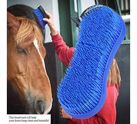Drfeify Horse Brush, Professional Silicone Grooming Tool with Soft Round Teeth for Equestrian Care Gentle Massage and Dead Skin Removal