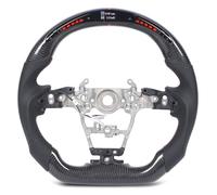 Drfeify LED Display Carbon Fiber Steering Wheel Replacement, Glossy Carbon Fiber Racing Steering Wheel with 20 LED Shift Lights Flat Bottom D Type for GR XP210 2021+