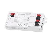 Drfeify LED Strip Controller WiFi Addressable LED Controller for RGB RGBW Digital Lights 15A Max 800 ICS Built in Mic Music Sync App Control for Home Party Commercial Display