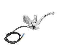 Drfeify Left Brake Lever Aluminum Alloy Handlebar Brake Lever 25mm Tube 10mm Mirror Hole with Cable Retro Style for Drum GY6 Znen 150T E BMS Riders