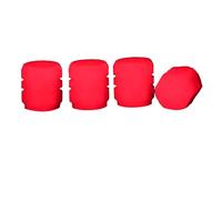 Drfeify Luminous Tire Valve Cap Rubber Fluorescent Tyre Valve Stem Cap Dust and Water Protection Night Glow Easy Install for Car Motorcycle Riders (Red)
