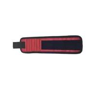 Drfeify Magnetic Wristband, Oxford Material Tool Belt Magnetic Wrist Strap for Holding Screws and Nails, Perfect for Projects and Crafts (3 Rows 6 Magnets Red)