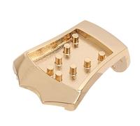 Drfeify Mandolin Tailpiece, Metal Bridge Replacement Part for 8 String Vaulted Mandolin, with One Piece Cast Design for Improved Tone and Volume (Gold)