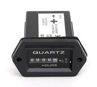 Drfeify Mechanical Hour Meter, ABS Metal Engine Hour Meter DC 12V to 36V Quartz Timing 99999.9 Hours Splash Resistant for Boat Truck Tractor Engine Use