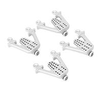 Drfeify Metal Shock Towers, Adjustable Multihole Mount for SCX10 1/10 RC Car, with High Strength ABS Material for Balanced Driving (Silver)
