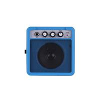 Drfeify Mini 5W Portable Guitar Amplifier with Overdrive for Acoustics/E Guitarists, Light and Compact Design, Supports Volume Setting - Black (Blue)