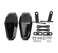 Drfeify Motorcycle Hand Guards Polycarbonate and Metal Handlebar Guards 2PCS Universal Hand Protector Easy Installation Wind Blocking for Most Motorcycles Riders (Black)