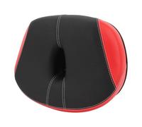 Drfeify Noseless Bike Saddle, Wide Saddle with Hollow Design, Breathable Cushion with Arc Technology, Hollow Integrated, for City Mountain Bikes (Red)