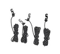 Drfeify Nylon Tent Rope 9.8ft Cord Tie Down Paracord RopeSuitable for Camping Activities Canopy (Black)