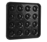 Drfeify Pool Ball Carrying Tray Plastic Billiard Ball Tray with 16 Holder Black Storage Rack for Pool Table Game Room Bar Home Snooker Billiards Organization