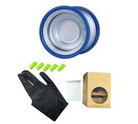 Drfeify Professional Yoyo, Responsive High Speed Bearing, Aluminum Yo Yo for Kids and Adults, 57mm Diameter, Tricks Competition (Blue)