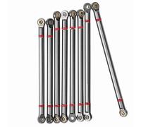 Drfeify RC Link Rods, Aluminium Alloy Upgrade for SCX10 1/10 Scale Crawler, Easy Installation, Enhanced Performance, 313mm Wheelbase Accessory (Blue Black)