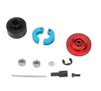 Drfeify RC Speed Clutch Set, 13T Flywheel Speed Clutch Variator Set 1/10 RC Clutch and Bearing Set Suitable for 1:10 RC Nitro Engine(Red)