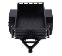 Drfeify RC Utility Trailer for 1/18 RC Cars, Exceptional Strength Black Aluminum Alloy Crawler Trailer for Off-Road Enthusiasts