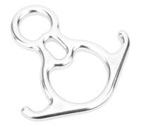 Drfeify Rock Climbing 8-Ring Descender Descent Control Device for Mountaineering and Outdoor Training 7075 Aviation Aluminum Silver