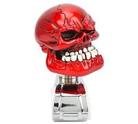Drfeify Skull Steering Wheel Knob Resin and Metal Steering Wheel Spinner Knob 3cm Fixing Ring Easy Install Smooth Turning Grip for Cars Trucks Tractors Boats (Red)