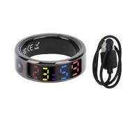 Drfeify Smart Ring, Color Display Screen, Multiple Sports Modes, Bluetooth Connection, for Men Women Fitness (8 ID: 18.2mm / 0.72in, Circumference: 56-59mm)