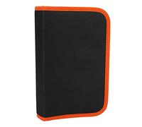 Drfeify Storage Bags, PU Guitar Tool Bag, Lightweight Accessory Pouch for Guitar Maintenance and Repairing with Wrench Holder (Orange)