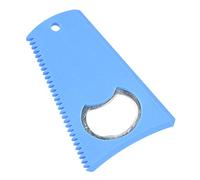 Drfeify Surfboard Wax Cleaning Tool, with a Hole, Plastic Metal Surf Wax Comb Remover Cleaning Tool Accessory (Blue)