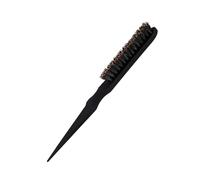 Drfeify Teasing Brush, Ergonomic Hair Brush for Styling, Perfect for Back Combing and Lifting Synthetic Hair, Compact for On-the-Go Use (Black)