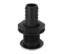 Drfeify Thru Hull Fitting Nylon 1in Thru Hull Connector 25mm Leakproof Twist Turn Plug Impact Resistant for Boat Kayak Yacht Fish Well Ice Chest Use (Straight Pipe)