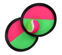 Drfeify Toss Catch Paddle Ball Game Rubber Throwing Catching Ball Set 7in Paddle 2.4in Adjustable Hand Band Improves Hand Eye Coordination for Kids Parent Child Outdoor Yard Play