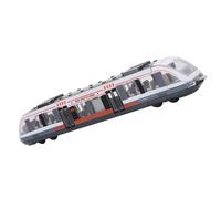 Drfeify Toy Modle, Simulation Alloy Children Toy Car Model Trains with Doors and An Openable Roof Educational Gifts for Children (Red (White)