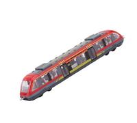 Drfeify Toy Modle, Simulation Alloy Children Toy Car Model Trains with Doors and An Openable Roof Educational Gifts for Children (Red (Red)
