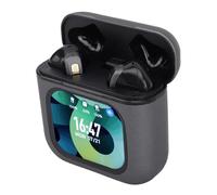 Drfeify Wireless Earbuds Multilingual Translation, Connection, Remote Camera Control with Built-in Battery, Quick Find Earbuds, Easy Comm for Learning Education Business (Gray)