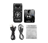 Drfeify Wireless In Ear Monitor System 2.4GHz Wireless Transmitter and Receiver 24bit 48KHz Low Latency 131ft 10H Rechargeable for Studio Band Rehearsal Live Performance
