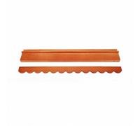 Drfeify Wooden Mahjong Rack with Pusher, 17 Inch Magnetic Scalloped Solid Wood Tile Holder for Mahjong Tiles Sorting and Gaming