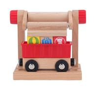 Drfeify Wooden Track Expansion Set Rotating Grabber Railway Toy Accessories Compatible with Major Brands for Boys Girls Kids Play