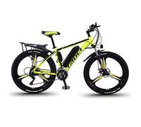 DRFGHK 26'' Electric Bikes, Mens Mountain Bike, Magnesium Alloy Ebikes Bicycles, with Removable Large Capacity Rechargeable Battery 36V 240W, for ts Outdoor Cycling Travel Commuting,Yellow,13AH