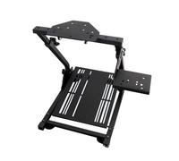 DRFGHK Adjustable Foldable Racing Wheel Stand with Reinforcement Bars - Ultimate Gaming Cockpit Setup for Enthusiasts, Compatible Most Wheels & Pedals