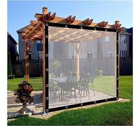 DRFGHK Clear Tarpaulin Heavy Duty with Eyelets Plastic Sheeting,outdoor vinyl curtain gazebofor Gazebo, Gardens for Outdoor Garden Gazebo Curtains Waterproof