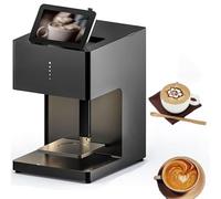 DRFGHK Coffee Printer Machine,3D Latte Art Digital WiFi Photo Selfie Upload Full Touch Screen Ope ration for DIY Decoration Maker,Cakes Desserts Beer Biscuits Bread Black-EBPro