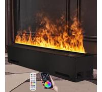 DRFGHK Electric Atomizing Fireplace, Water Vapor 3D Flame Color Effect, Atomized Fireplace With Remote Control, Smart App, Touch Automatic Filling 150cm/59inch