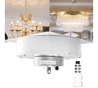 DRFGHK Electric Chandelier Hoist, 2 in 1 Hoist Lifter System w/Remote Control+Wall Switch, Capacity Villas Pendant Lamps Lifter, 6 meters (19.69 feet) Lift Stroke, for Lamp Cleaning 40KG