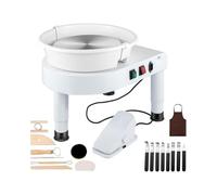 DRFGHK Electric Pottery Wheel 35CM 350W, Wheel Forming Machine, Adjustable Speed Pottery Clay Shaping Machine with Foot Pedal Sculpting Tools, DIY Clay Modelling Kit for Adults & Kids