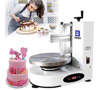 DRFGHK Electrical Rotating Adjustable Cake Edge Surface Scraper 35cm Turntable,4-12InchesCakes, Automatic Birthday Cream Spreading Coating Smoothing Polisher,White