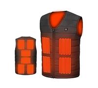 DRFGHK Heated Vest, USB Electric Heated Jacket with 10 Heating Zones 3 Temperature, Washable Body Warmer Heating Vest for Outdoor Camping