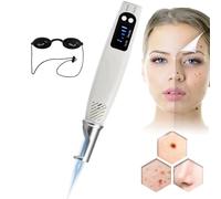 DRFGHK Picosecond Laser Pen Light Therapy Tattoo Removal Machine Blue/Red Pigment Scar Mole Freckle Dark Spot Remover, Skin Tags Remover with Glasses,Blue