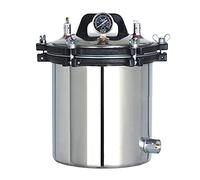 DRFGHK Portable Pressure Steam Autoclave Sterilizer - 18L/24L Stainless Steel Lab Equipment with Dry Burn Prevention and Three-Valve System for Enhanced Sterilization Safety.