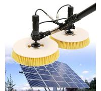 DRFGNF Double Head Automatic Cleaning Brush and Rod Kit for Solar Panels, Windows, and Roofs - Extends to 3.5m for Easy Reach and Efficient Cleaning
