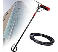 DRFGNF Extendable Solar Panel Cleaning Brush Adjustable Window Cleaning Pole with Scraper,Outdoor Window Glass Solar Panel Spray Washer,Water fed pole Kit,Brushhead35cm-3.6m/12