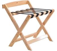 DRFGNF Guest Room Luggage Rack, Folding Suitcase Stand Luggage Rack Suitcase Stand Travel Bag Foldable Solid Wood Easy to Move Shoe Rack Nylon Bandage Hanging Rod Hotel, 2 Style