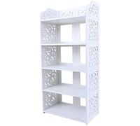 DRFGNF Shoe Rack 4 Tiers Shoe Rack Wood Carved Shoes Storage Organiser Cabinets Dustproof Home Shoe Shelf Shoe Organiser