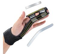 DrFinger Finger Splint, Trigger Finger Splint, Boxer Break Metacarpal Brace, 2 Aluminum Plate Support Adjustable for Fracture,Sprain,Arthritis,Mallet Finger (2-fingers)